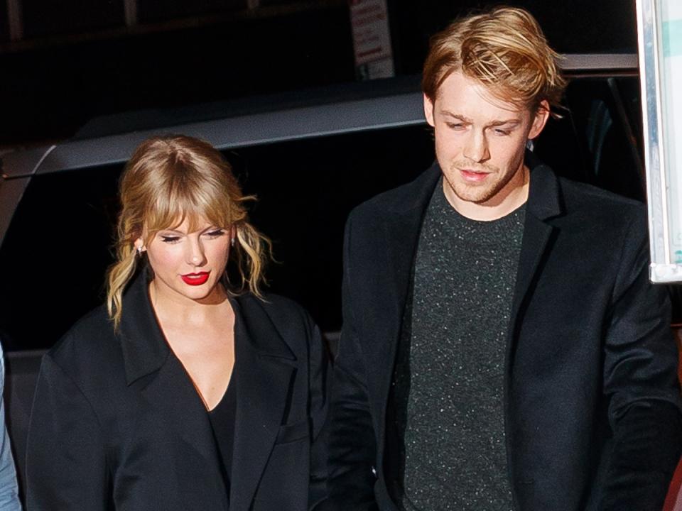 Taylor Swift and Joe Alwyn arrive at Zuma on October 06, 2019 in New York City. 